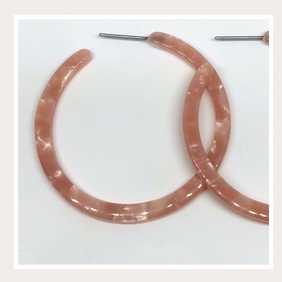 BLUSH Acrylic Hoops - Picture 2 of 2